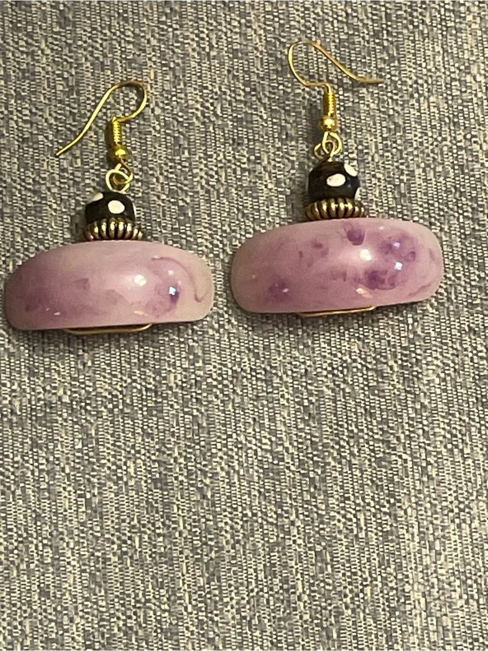 Handcrafted Lavender Dangle Earrings